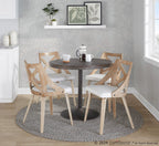 Charlotte Chair - Set of 2 - Whitewashed Wood, Cream Noise Fabric