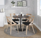 Charlotte Chair - Set of 2 - Whitewashed Wood, Charcoal Fabric