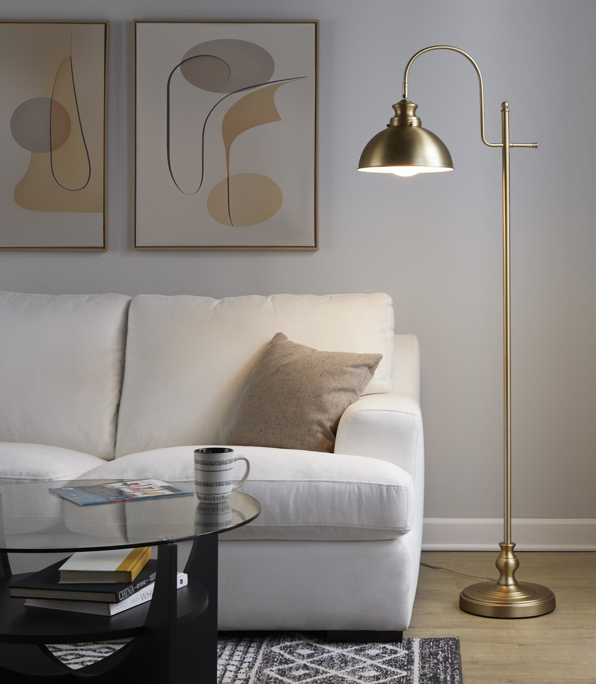 Emery Reader 64" Metal Floor Lamp - Gold Metal