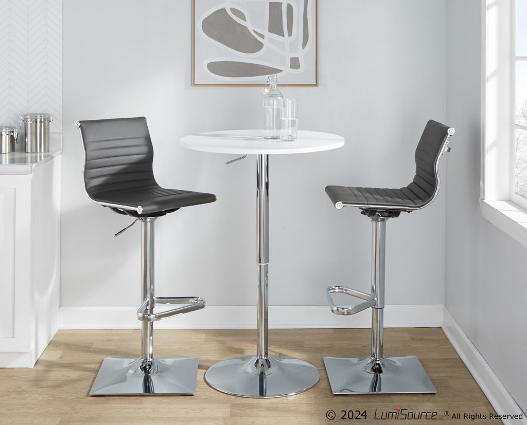 Masters Adjustable Barstool - Chrome, Grey PU