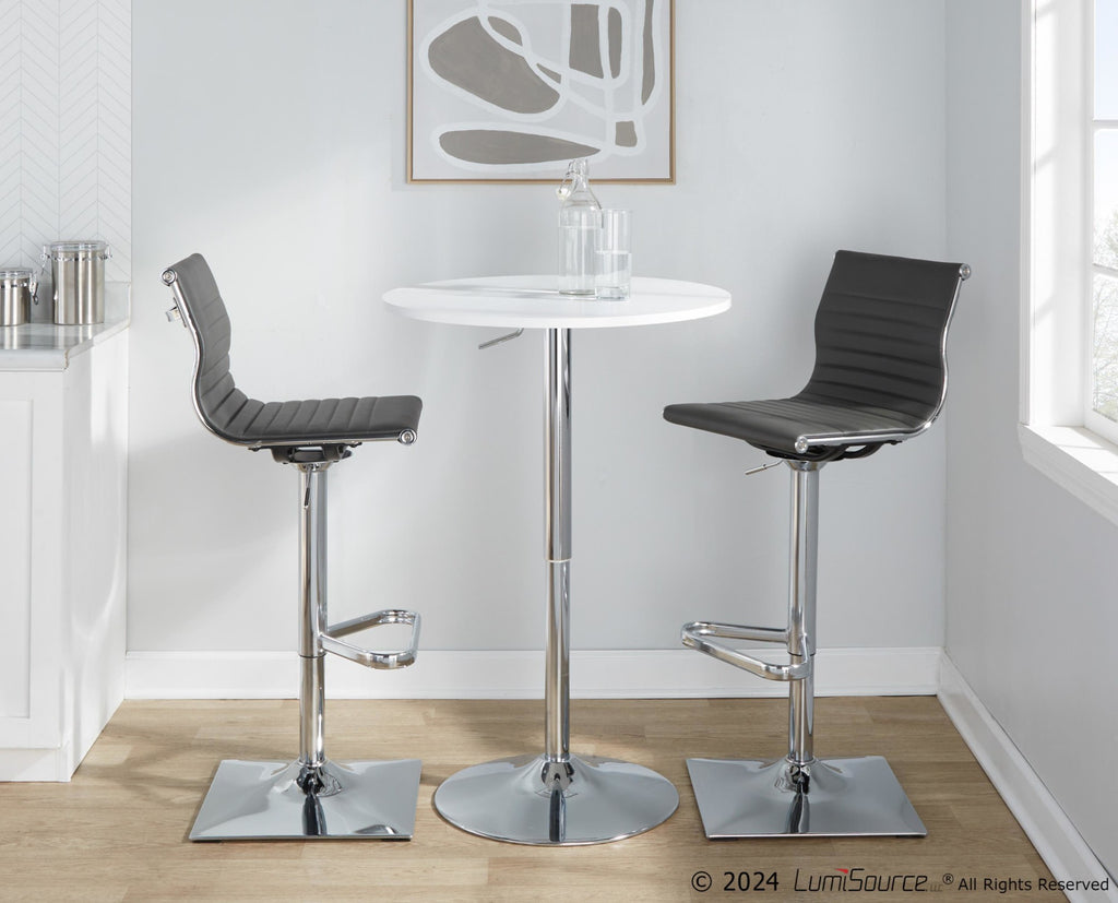 Masters Adjustable Barstool - Chrome, Grey PU
