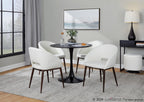 Renee Chair - Copper Metal, White PU
