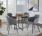Cosmo Dining Table - Black Metal, Walnut Wood