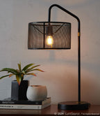 Mod Mesh 27" Metal Task Lamp With Usb - Set of 2 - Oil Bronze, Painted Gold Metal