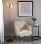 Icicle 65" Swivel Floor Lamp - Black Metal