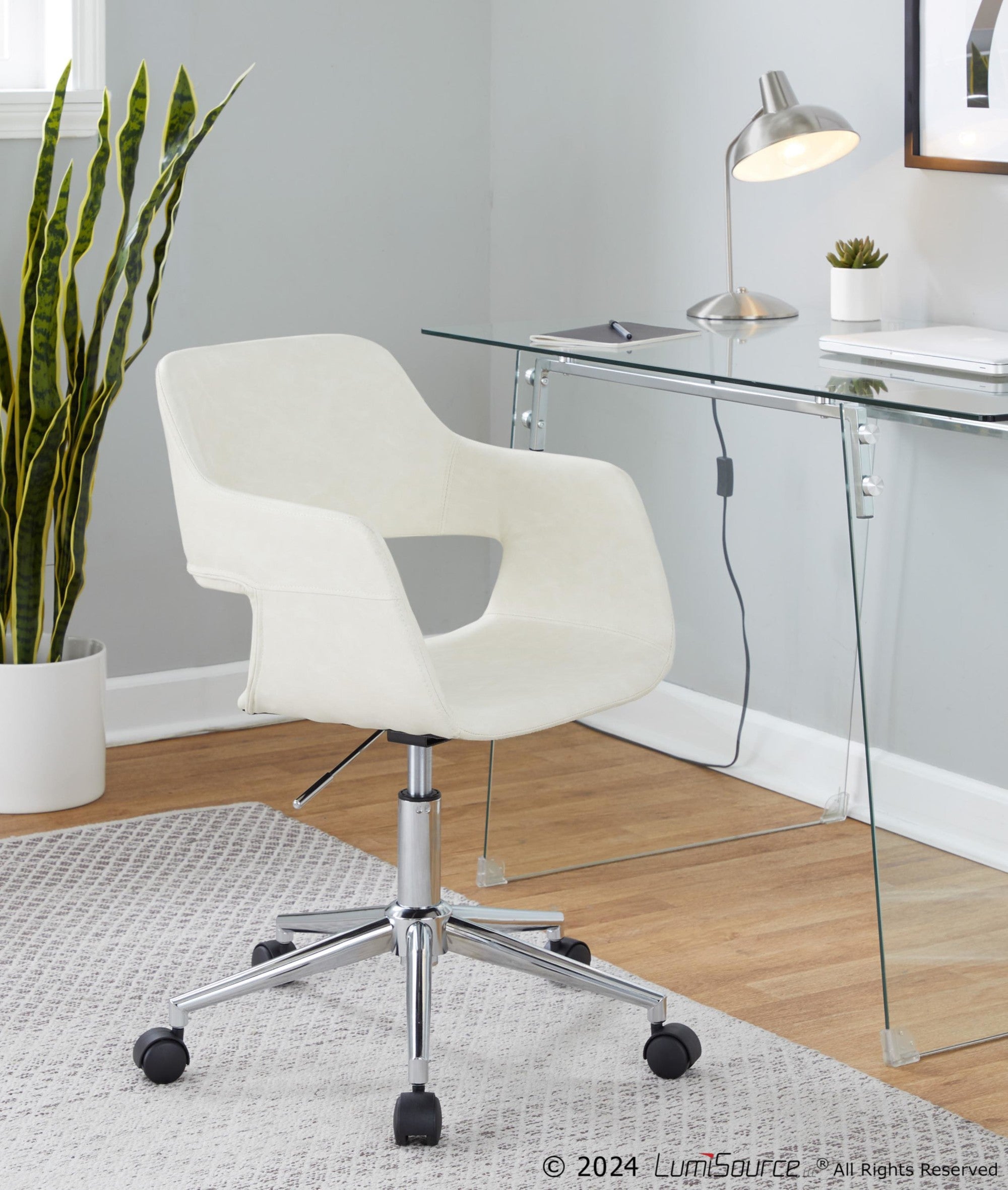 Glacier Office Desk - Clear