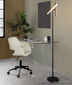 Icicle 65" Swivel Floor Lamp - Black Metal