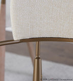 Savannah Chair - Set of 2 - Copper Metal, Whitewashed Wood, Cream Noise Fabric