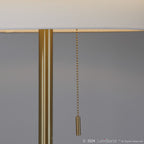 Tier 64" Metal Floor Lamp - Gold Metal, Off-white Linen