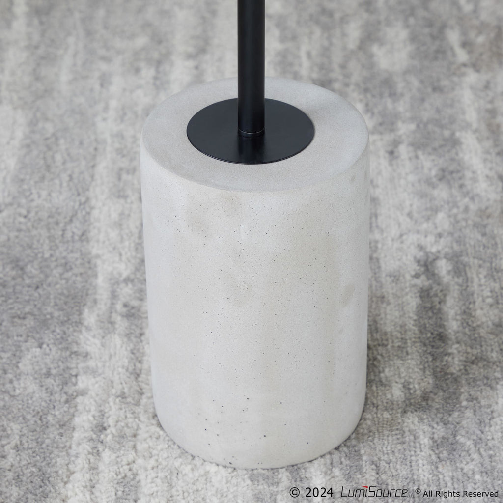 Symbol Side Table - Concrete, Black Steel