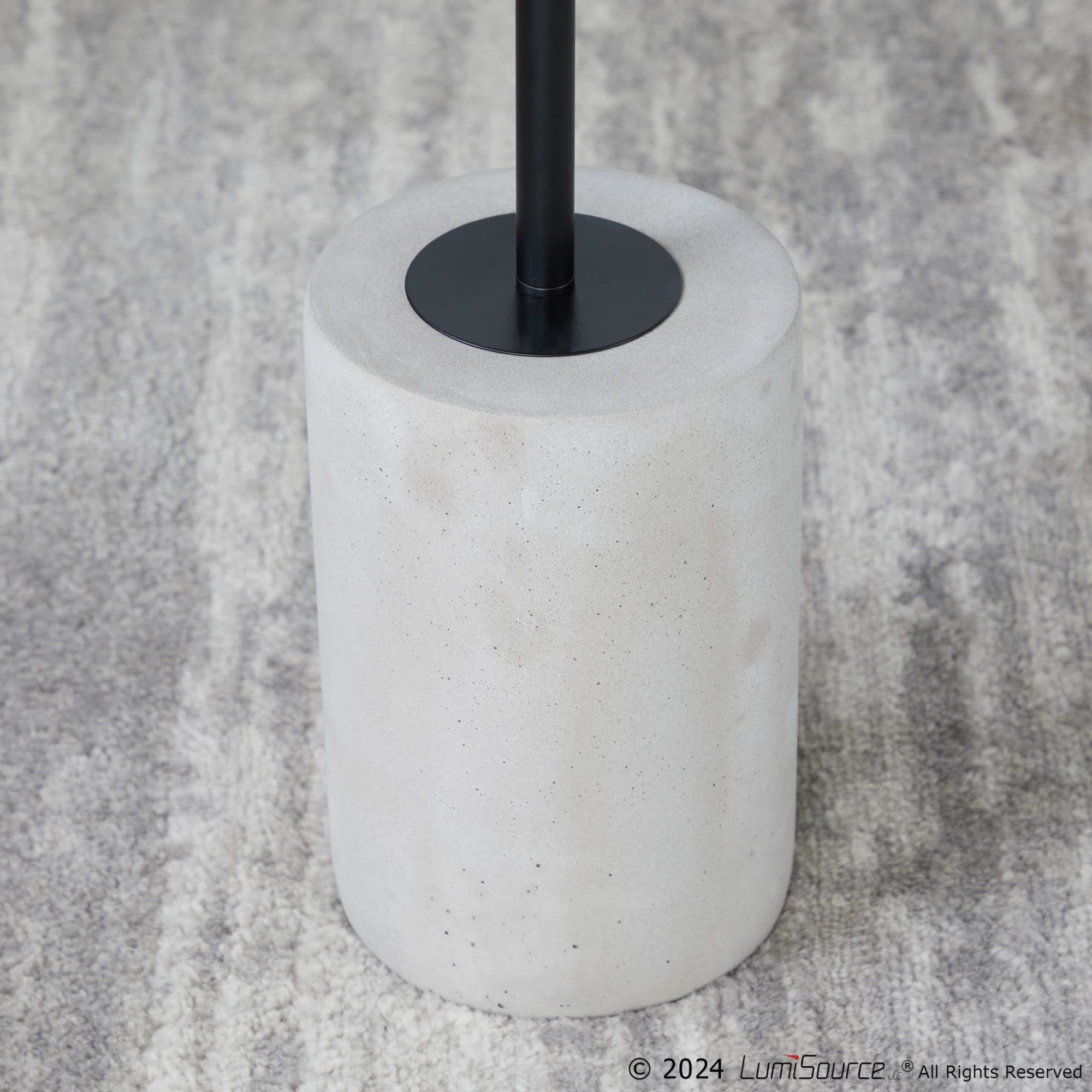 Symbol Side Table - Concrete, Black Steel