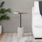 Symbol Side Table - Concrete, Black Steel