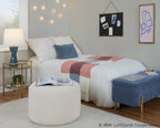 Rhonda Side Table - Gold Metal, Clear Glass