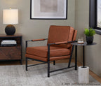 Symbol Side Table - Concrete, Black Steel