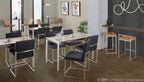Pebble Table - Black Metal, Black Mdf