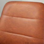 Fredrick Office Chair - Black Metal, Brown PU