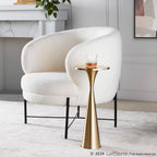Gemma 22" Metal Side Table - Modern Brass