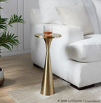 Gemma 22" Metal Side Table - Modern Brass