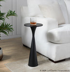 Gemma 22" Metal Side Table - Matte Black