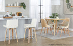 Anabelle Chair - Set of 2 - Natural Wood, Cream Fabric