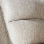 Rina Chair - Set of 2 - Black Wood, Light Brown Fabric
