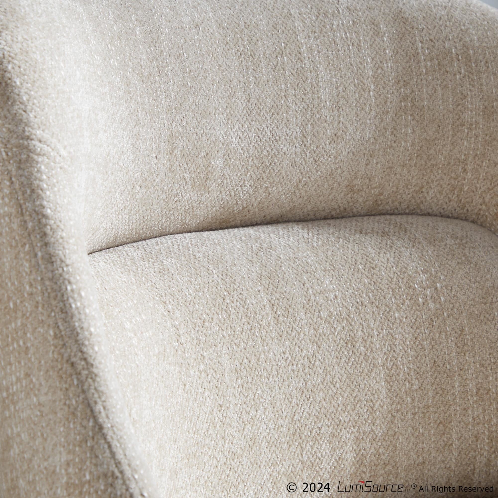 Rina Chair - Set of 2 - Black Wood, Light Brown Fabric