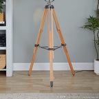Ahoy Floor Lamp - Natural Wood, Antique Metal