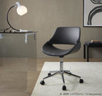 Fabrico Office Chair - Chrome Metal, Grey PU
