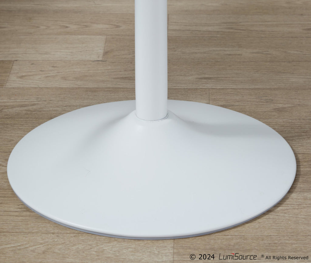Pebble 3-Height Table - White Metal, White Mdf