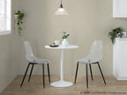 Pebble 3-Height Table - White Metal, White Mdf