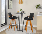 Cosmo Bar Table - Black Metal, Black Mdf