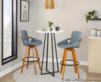 Cosmo Bar Table - Black Metal, White Mdf