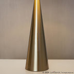 Cone 30" Metal Table Lamp - Set of 2 - Gold Metal, White Linen