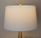 Cone 30" Metal Table Lamp - Set of 2 - Gold Metal, White Linen