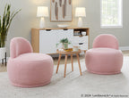 Kimi Accent Chair - Pink Sherpa