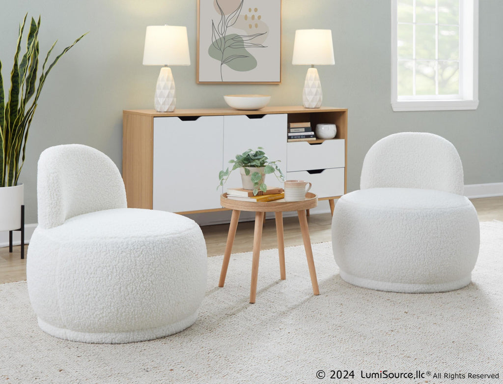 Pebble Side Table Set - Natural Wood