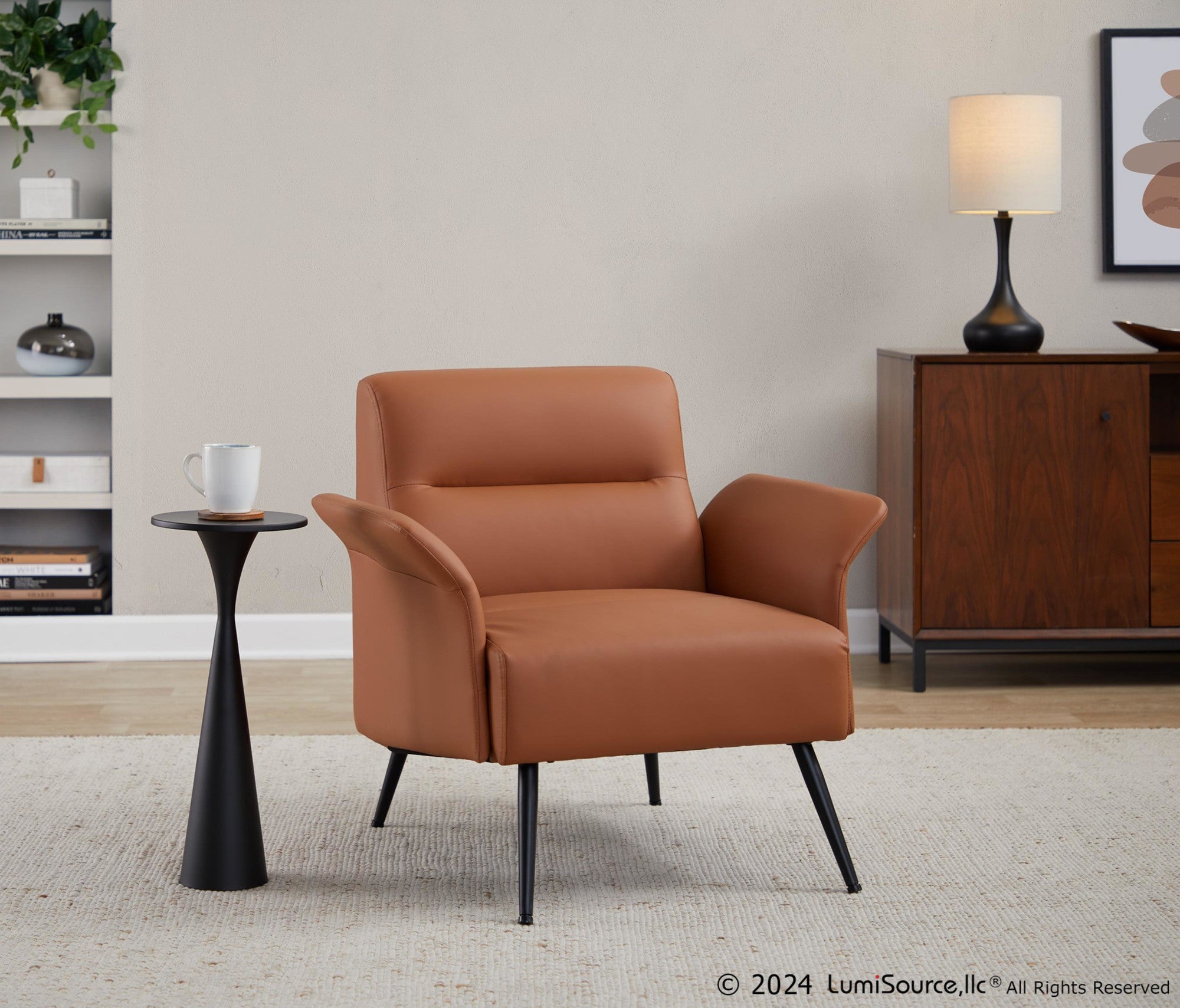 Gemma 22" Metal Side Table - Matte Black