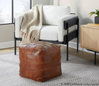 Cobbler Pouf - Brown Leather