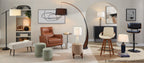 Kona 23" Polyresin Table Lamp - Set of 2 - Matte Black Polyresin, Modern Brass, Natural Linen