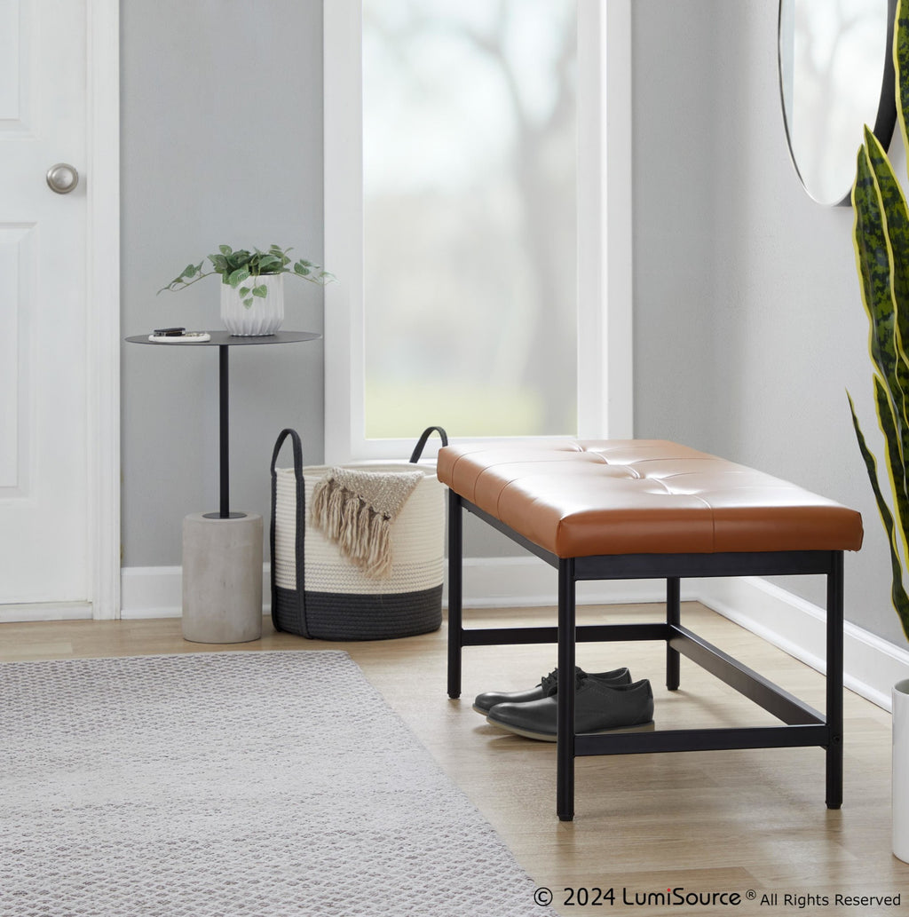 Fuji Bench - Black Metal, Camel PU