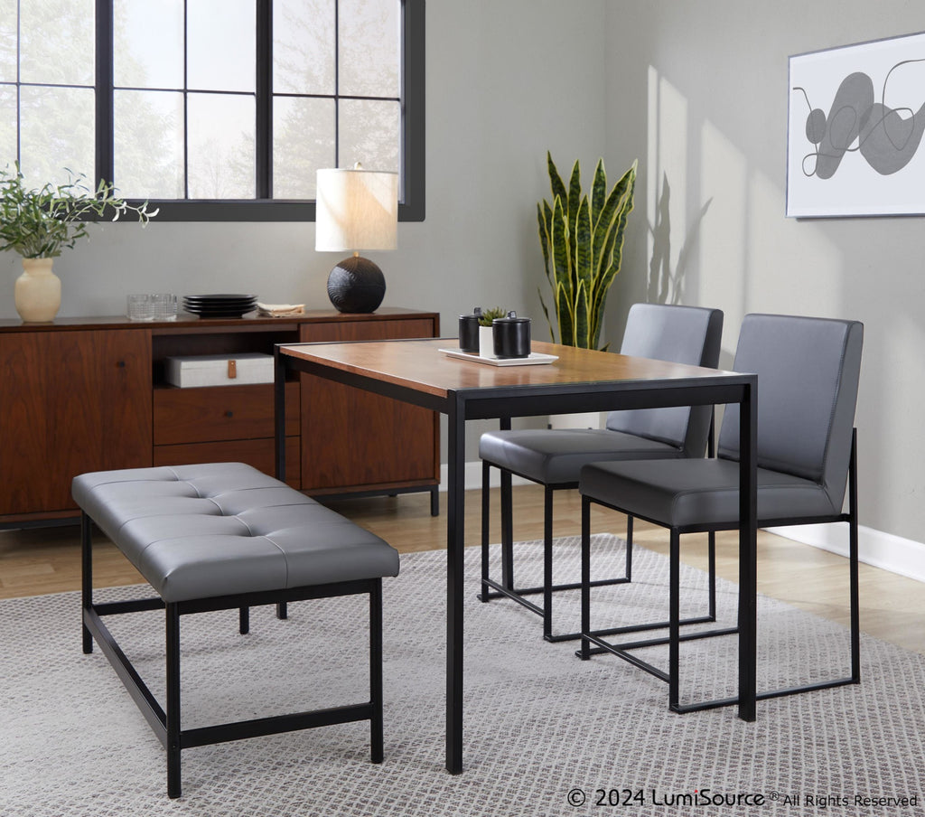 Fuji Bench - Black Metal, Grey PU