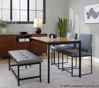 Fuji Bench - Black Metal, Grey PU