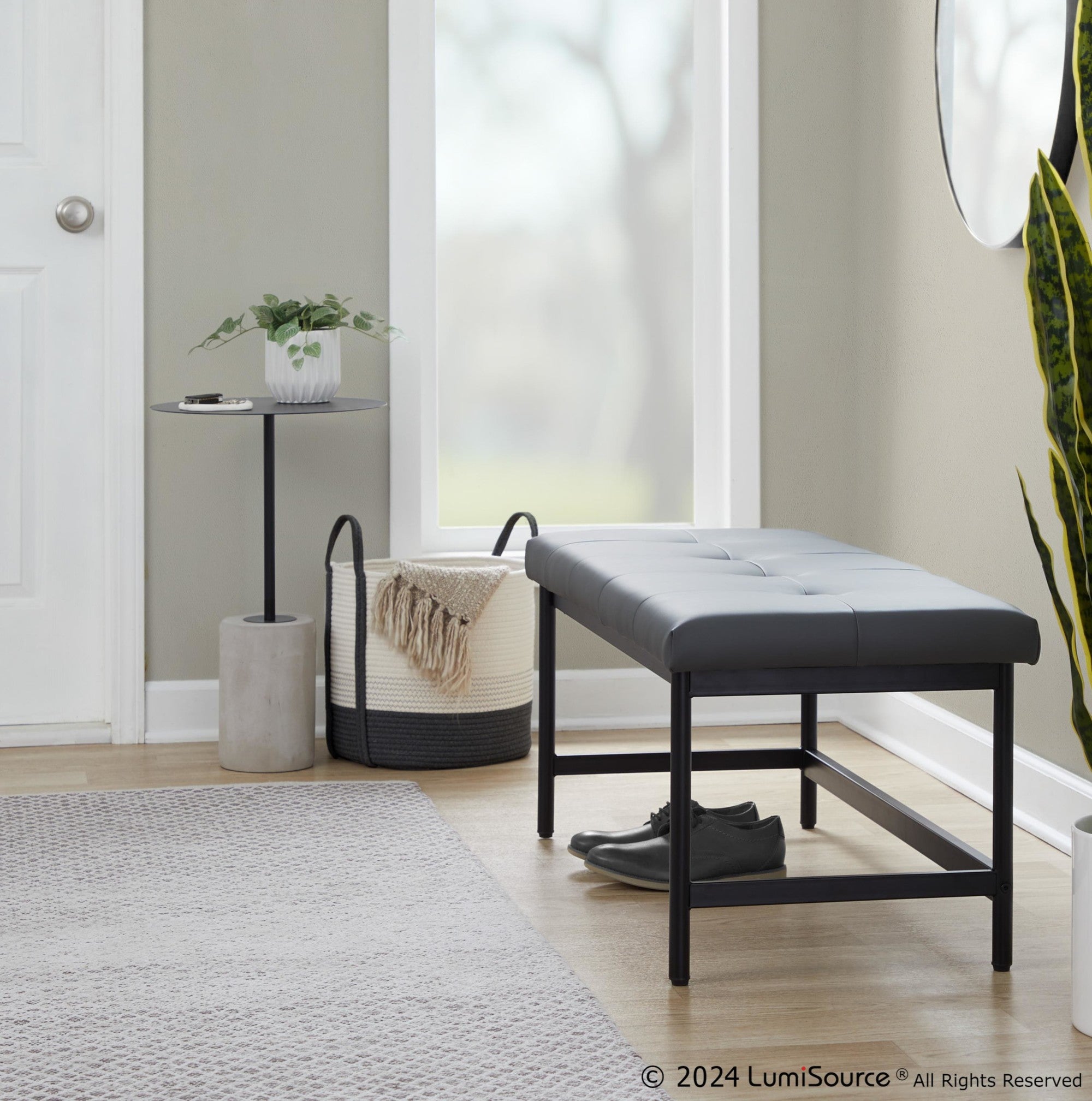 Fuji Bench - Black Metal, Grey PU