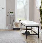 Fuji Bench - Black Metal, White PU
