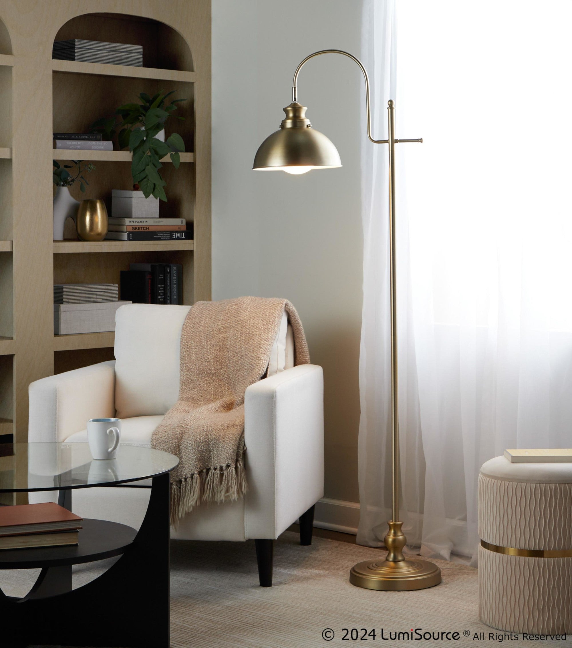 Emery Reader 64" Metal Floor Lamp - Gold Metal