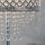 Droplets Sleek 60" Metal Floor Lamp - Chrome Metal, Clear Crystal