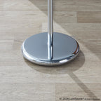 Droplets Sleek 60" Metal Floor Lamp - Chrome Metal, Clear Crystal