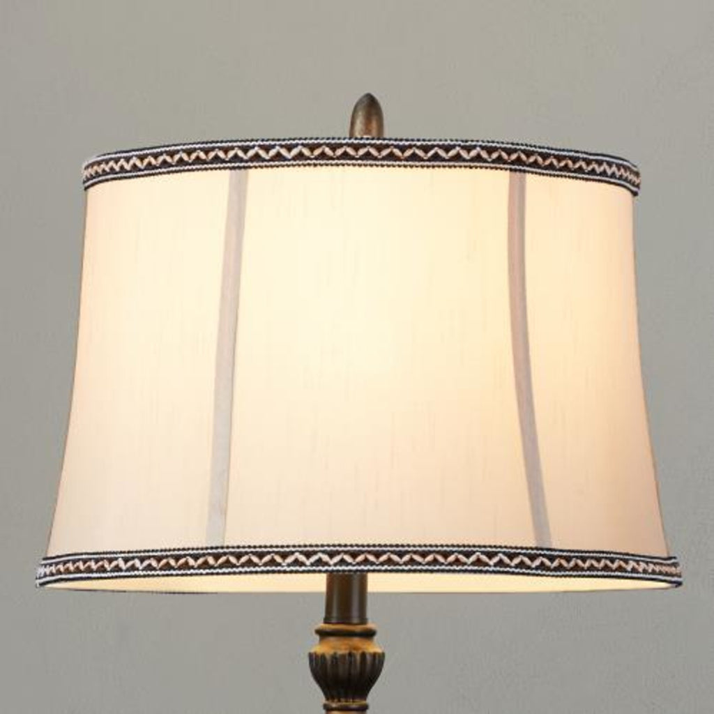 Elephant 27" Polyresin Table Lamp - Set of 2 - Bronze Polyresin, Natural Linen