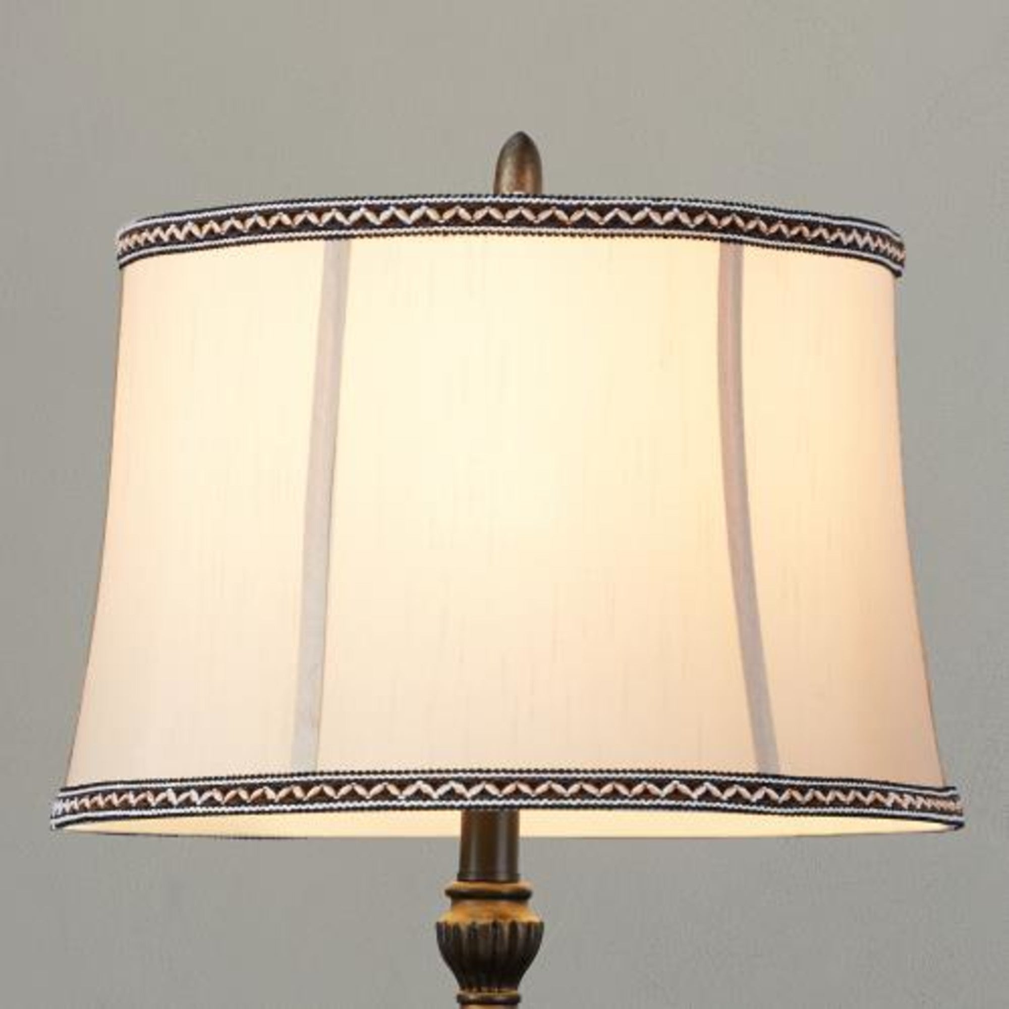 Elephant 27" Polyresin Table Lamp - Set of 2 - Bronze Polyresin, Natural Linen
