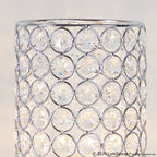 Chandelier 11" Metal Uplight - Set of 2 - Brushed Nickel, Clear Crystal, Chrome Metal